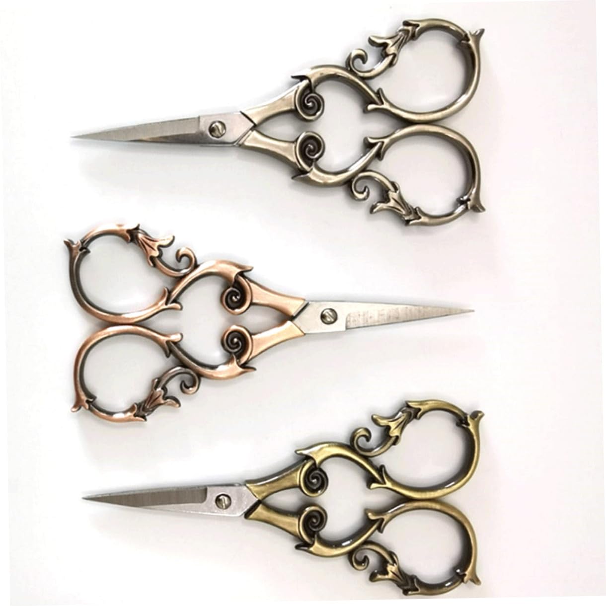 Doitool forbici cucito vintage acciaio oro 11 cm