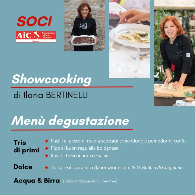 AIC Piemonte Soci showcooking con degustazione tris primi