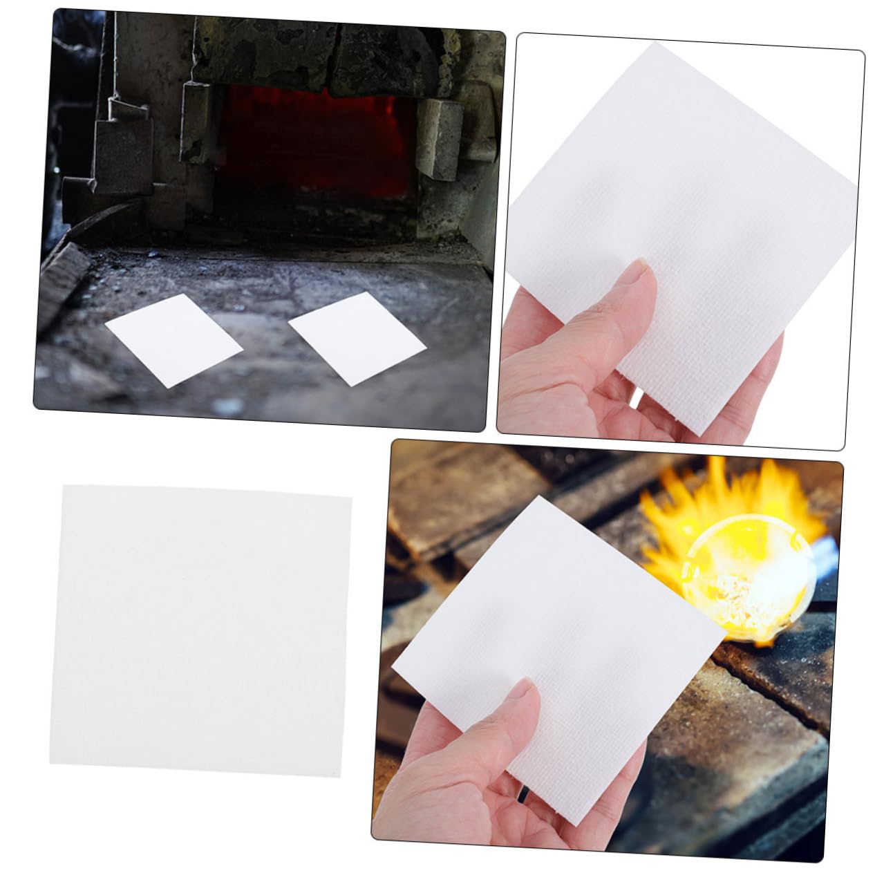DOITOOL Carta Fibra Ceramica Bianca 20 Pezzi 12x12 cm