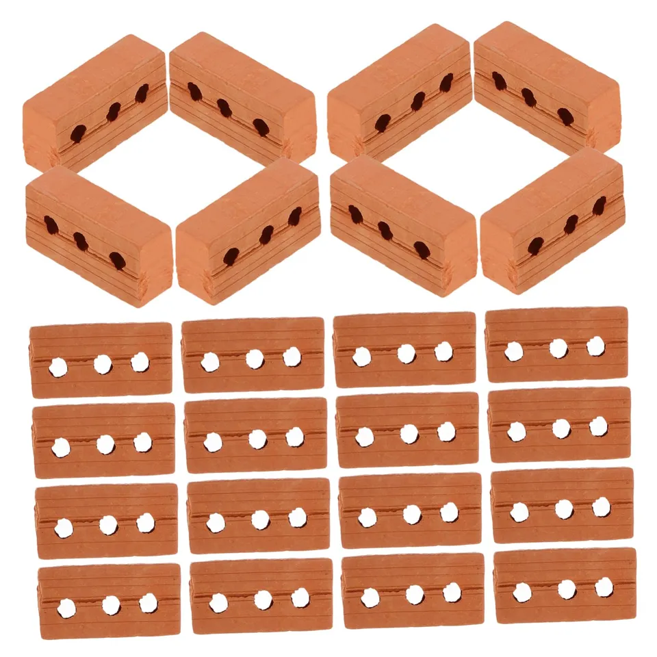 DOITOOL Mattoncini Miniatura 50 Pezzi 1,6x0,8 cm Vintage