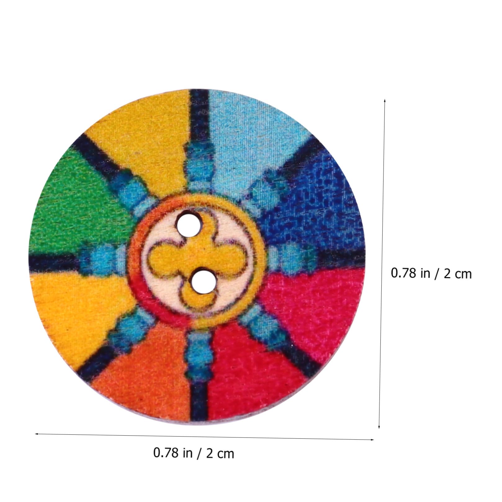 Doitool bottoni legno fiore 2x2 cm 200 pezzi