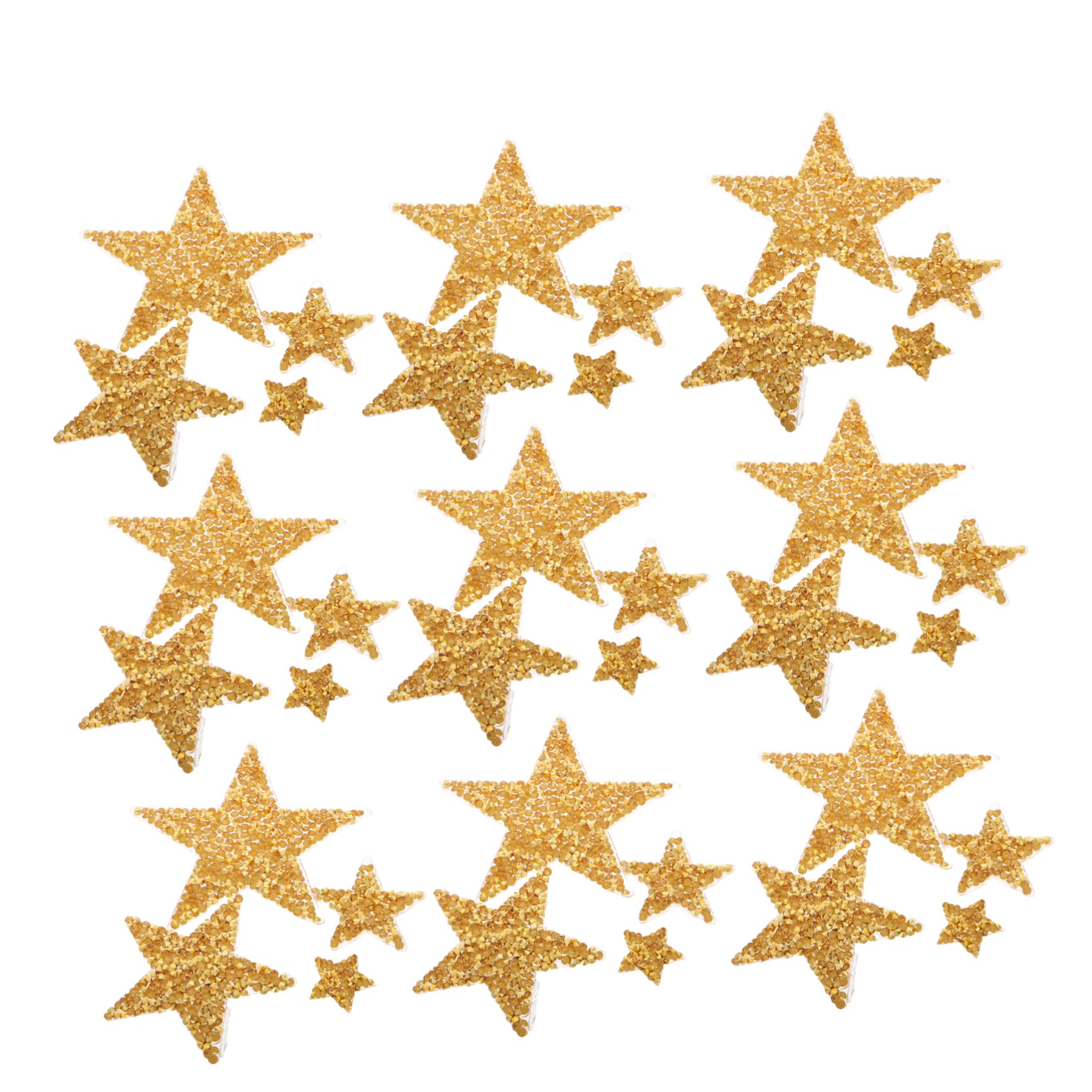 DOITOOL Toppe Stella Strass Oro Termoadesive 60 Pezzi