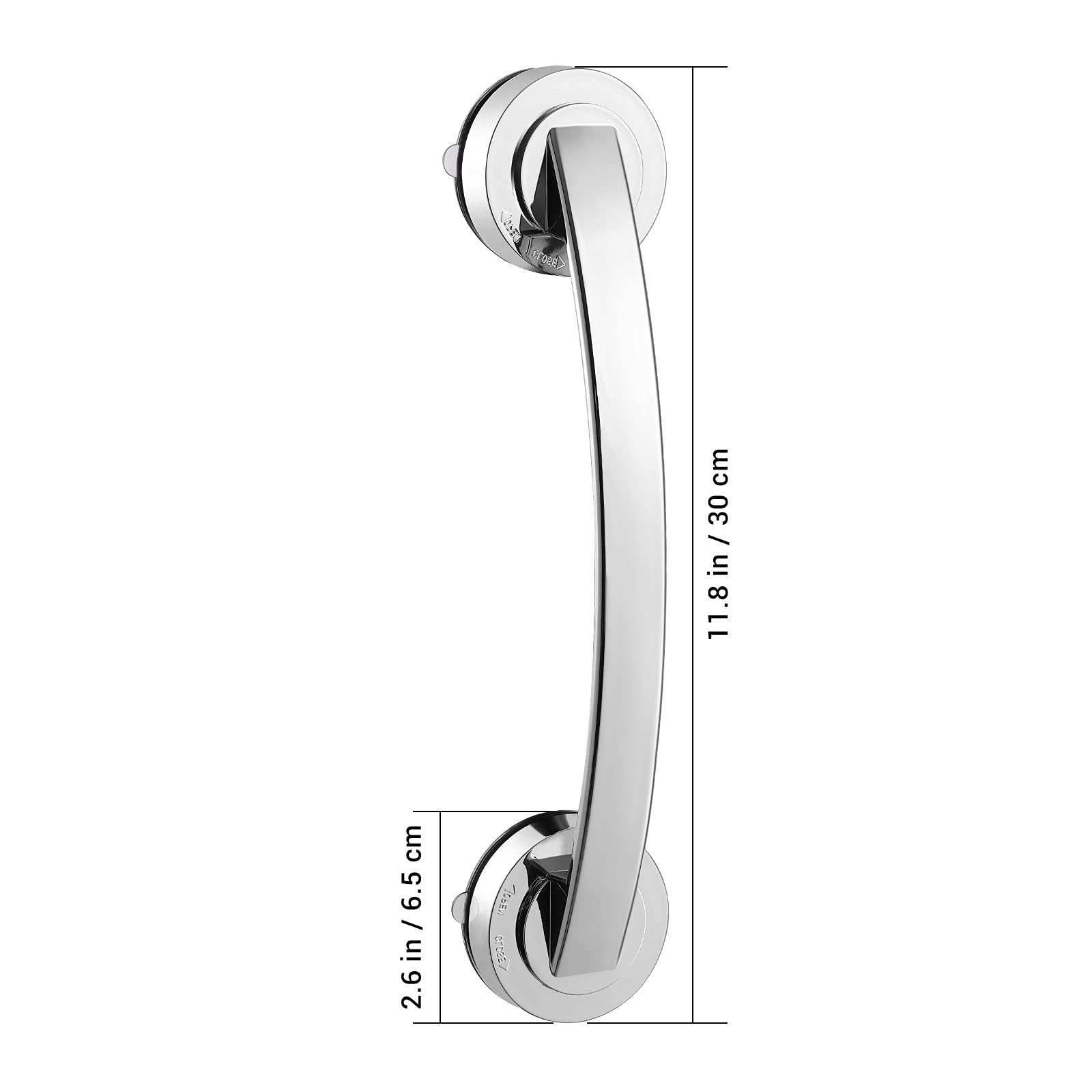 DOITOOL Maniglione Bagno a Ventosa Argento Sicurezza