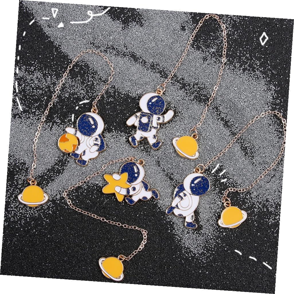 DOITOOL Segnalibri astronauta in lega con catena 4 pezzi