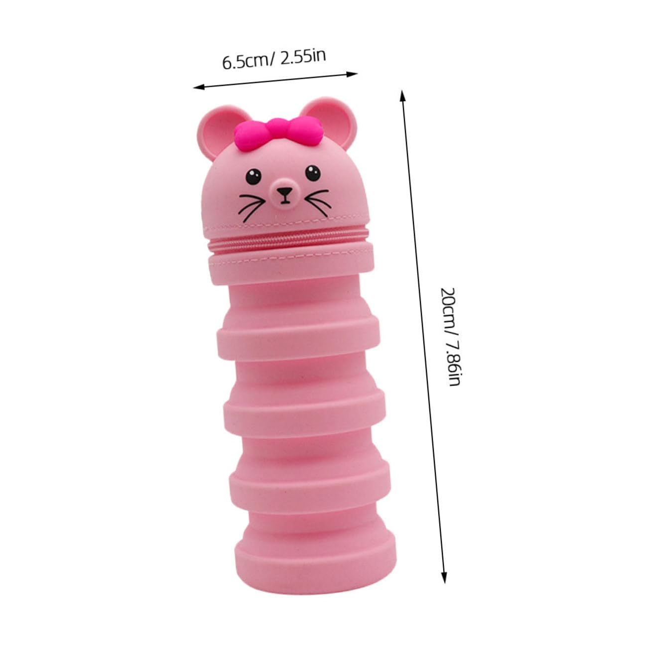 DOITOOL astuccio silicone topo rosa portapenne studenti