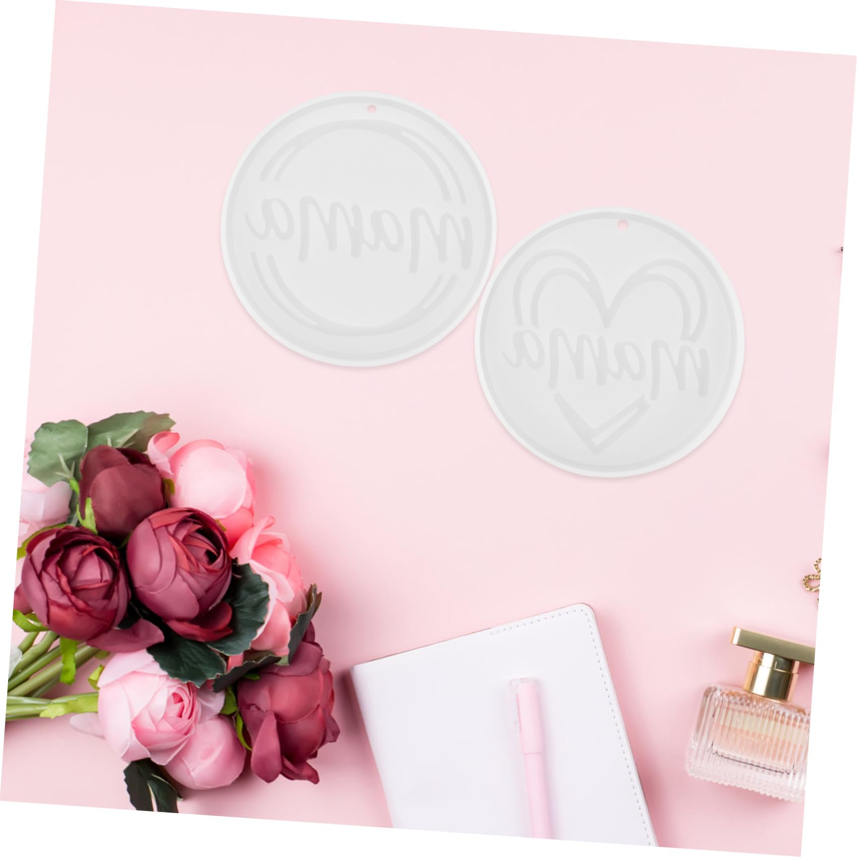 DOITOOL 2 stampi silicone Mom portachiavi resina antiaderenti