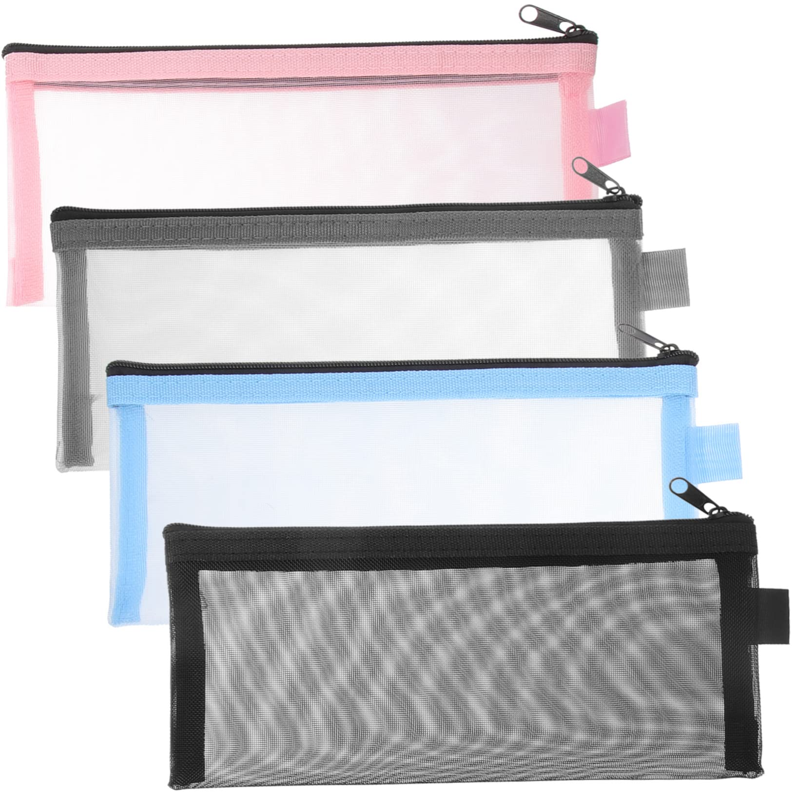 DOITOOL Astucci Trasparenti Nylon 4 Pezzi con Zip