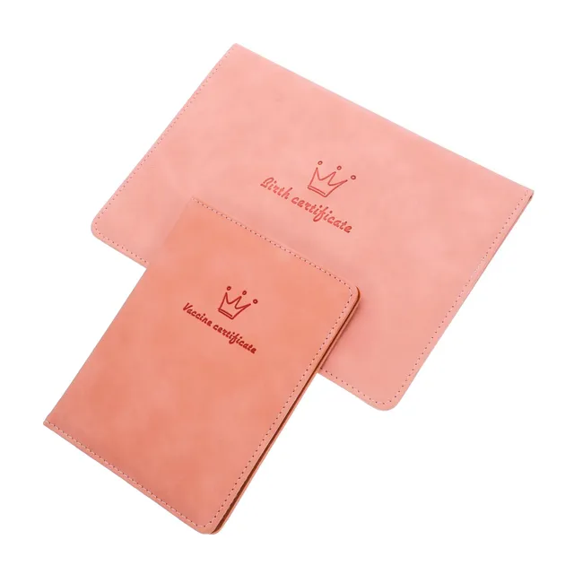 DOITOOL Custodia Portadocumenti PU 2 Pezzi Rosa per Certificati