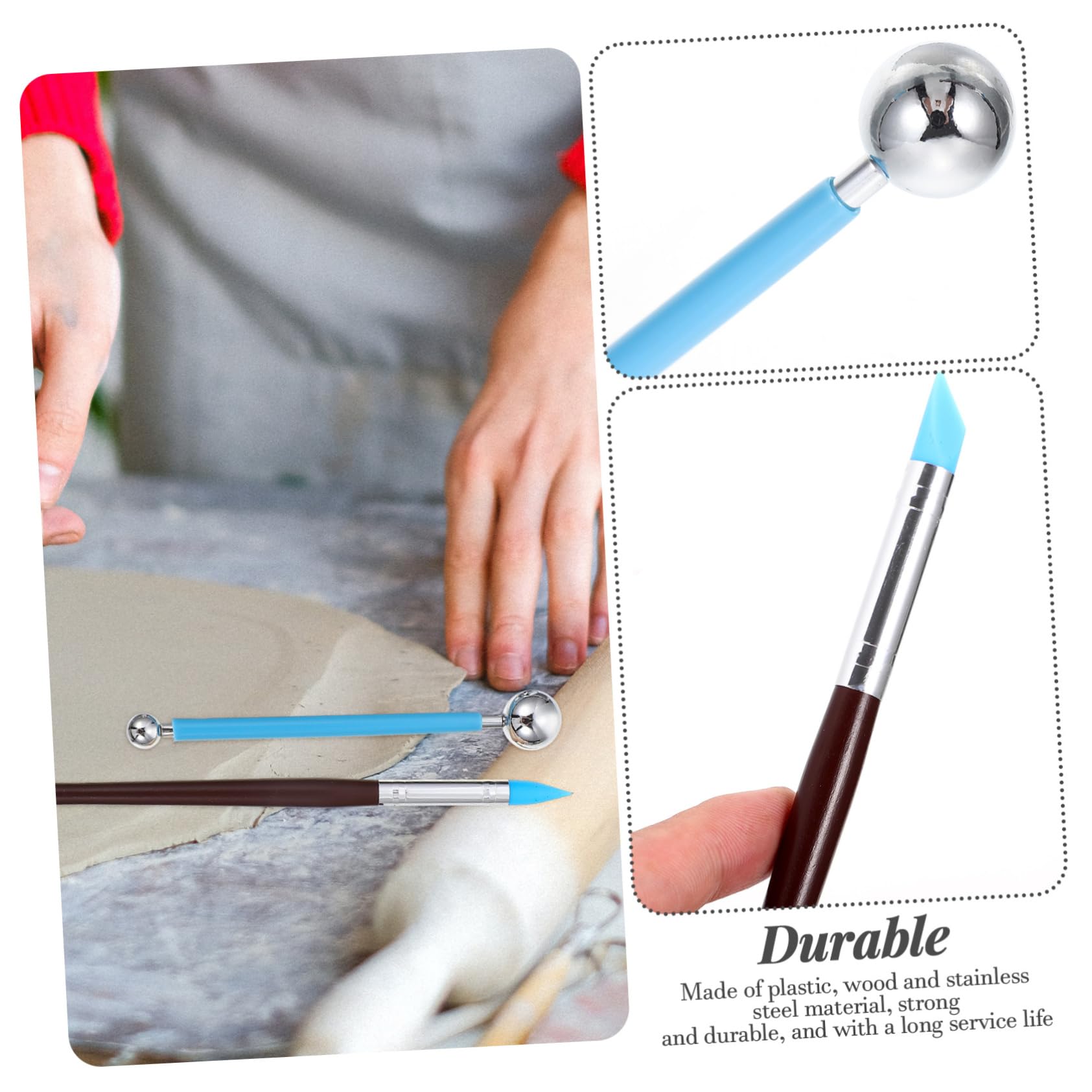 DOITOOL Kit Modellazione Argilla 19 Pezzi Acciaio Inox