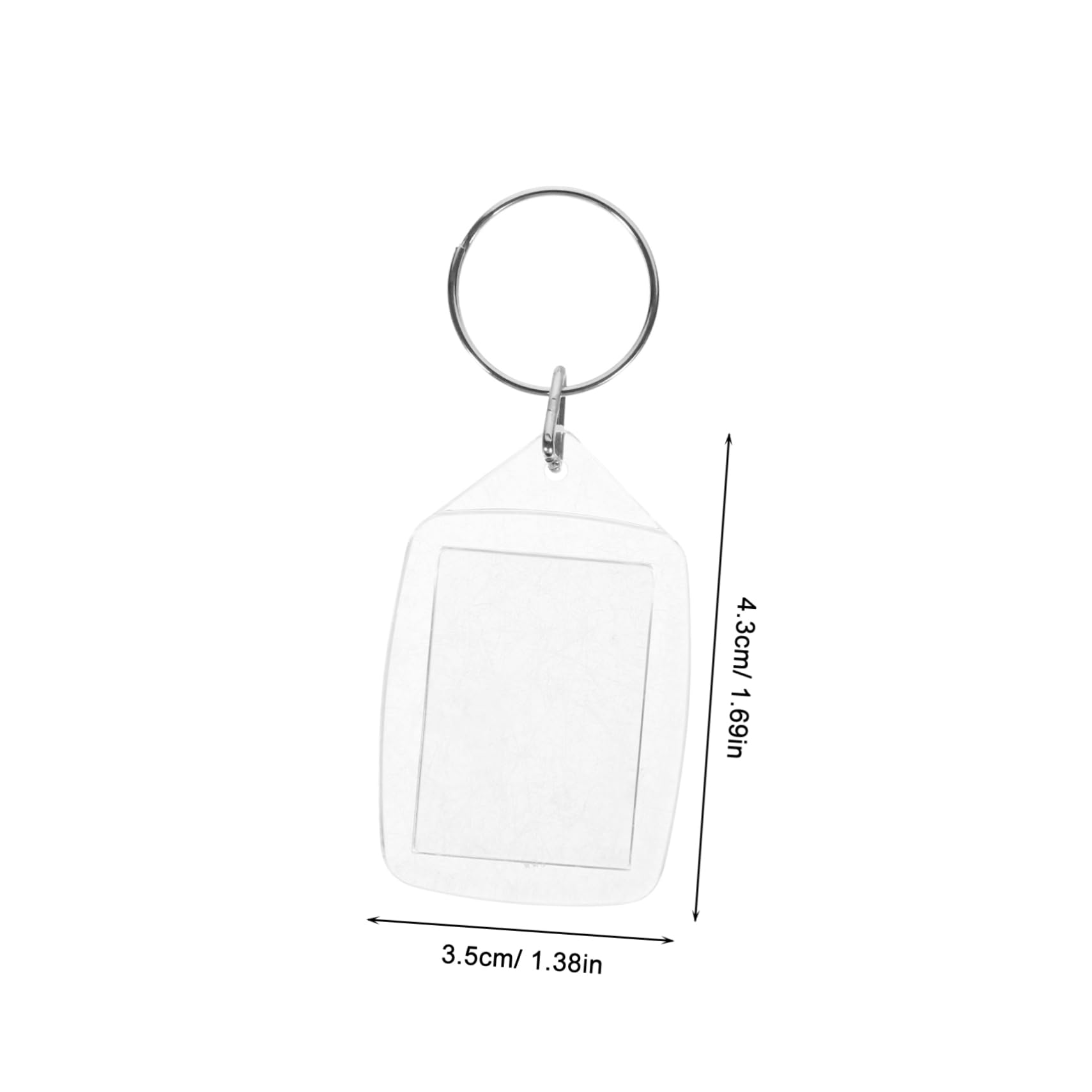 DOITOOL portachiavi foto ABS 10 pezzi personalizzabile trasparente