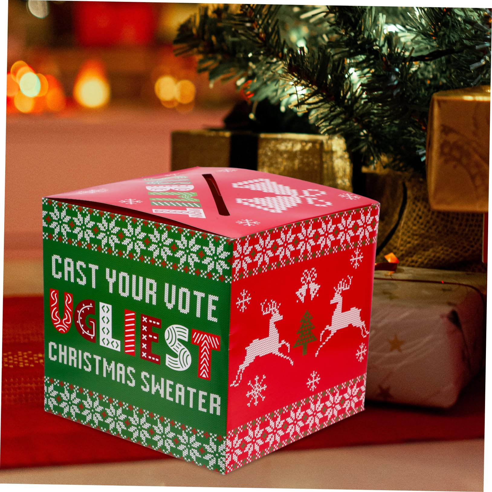 DOITOOL urna votazioni lotteria natalizia cartone 23 cm