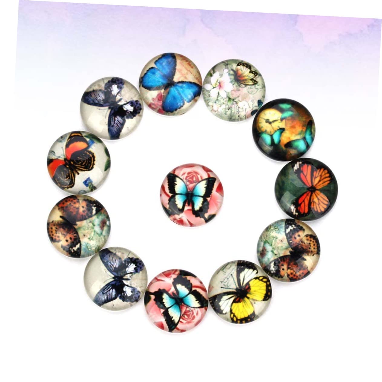 Doitool gemme vetro gioielli 20 pezzi 14 mm size 3