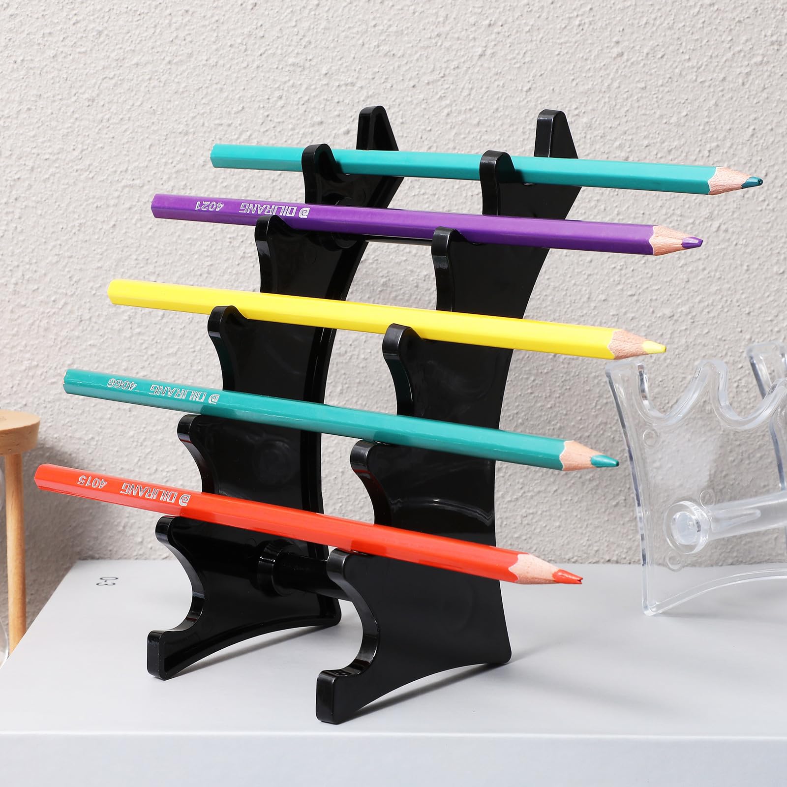 DOITOOL Portapenne Scrivania 2 Pezzi Plastica 6 Scomparti