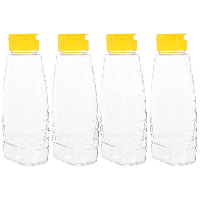 DOITOOL Bottiglia Plastica Trasparente Coperchio 4 Pezzi