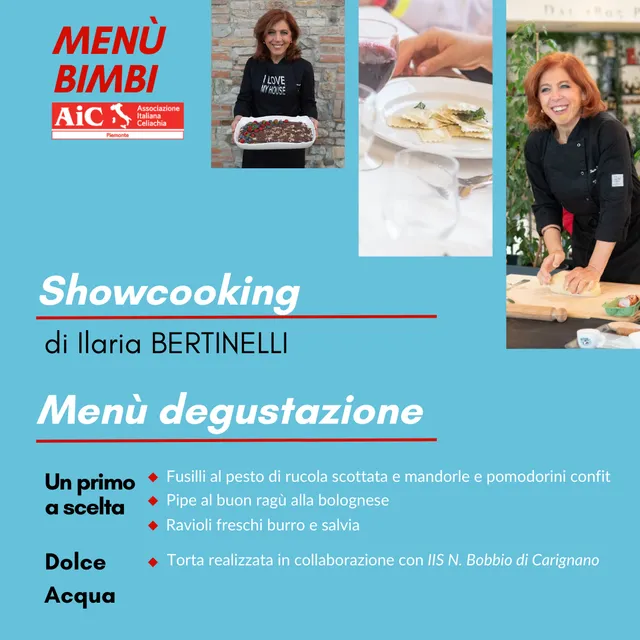 AIC Piemonte Bimbi showcooking con degustazione un primo