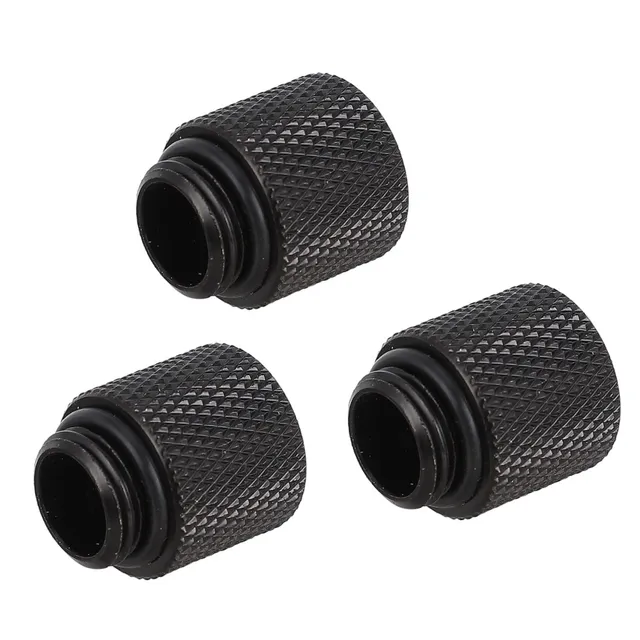 DOITOOL Raccordo G1/4 Passante Ottone Nero 3 Pezzi