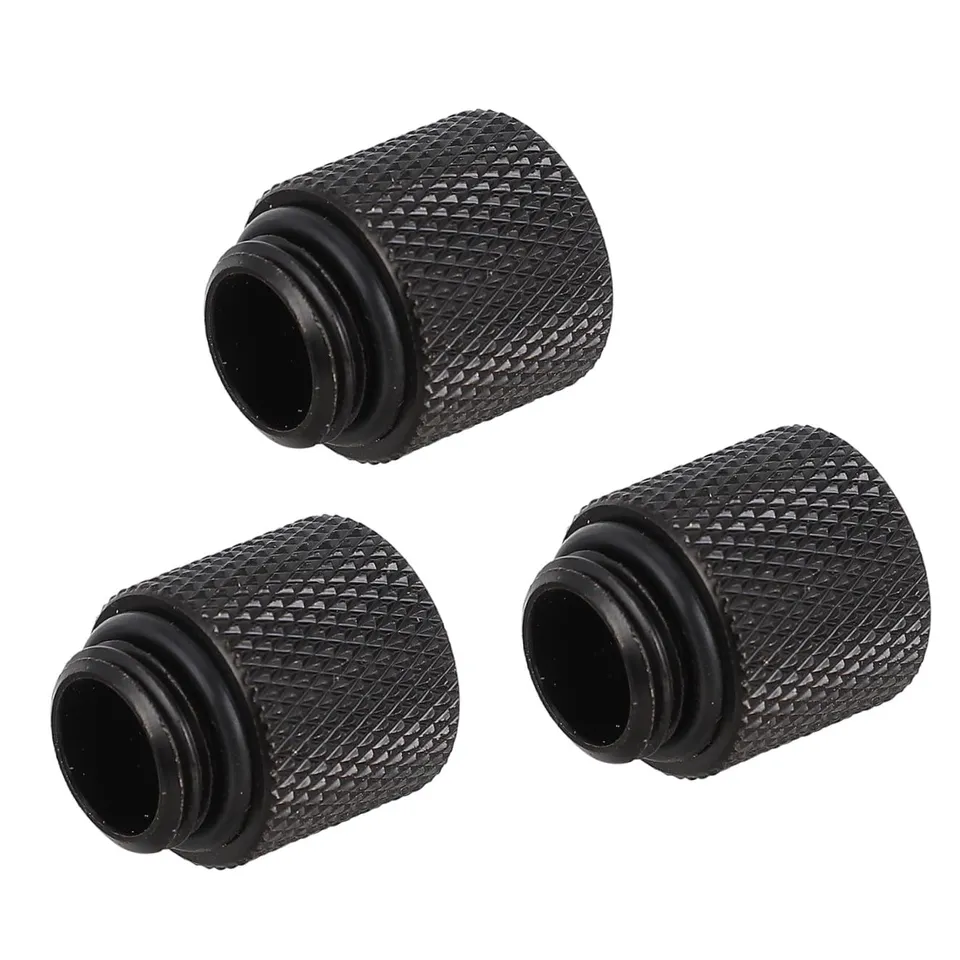 DOITOOL Raccordo G1/4 Passante Ottone Nero 3 Pezzi