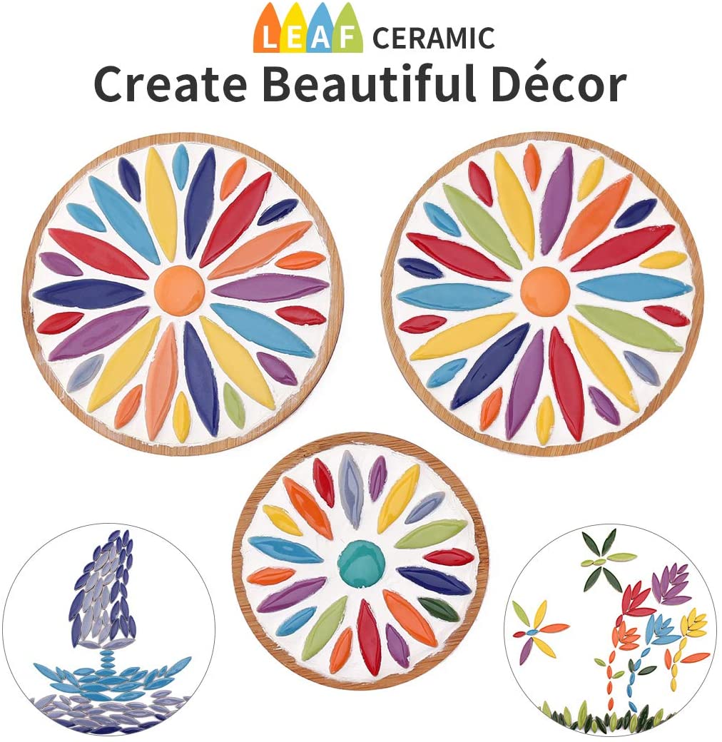 Yexati Tessere Mosaico Ceramica Petali 568 g Colori Misti