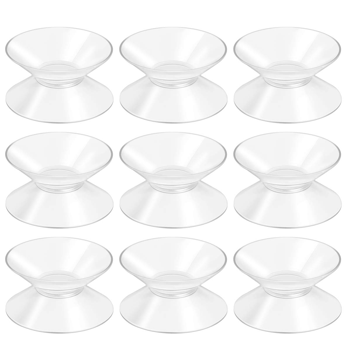 DOITOOL Ventose Biadesive 30 mm 10 Pezzi Trasparenti