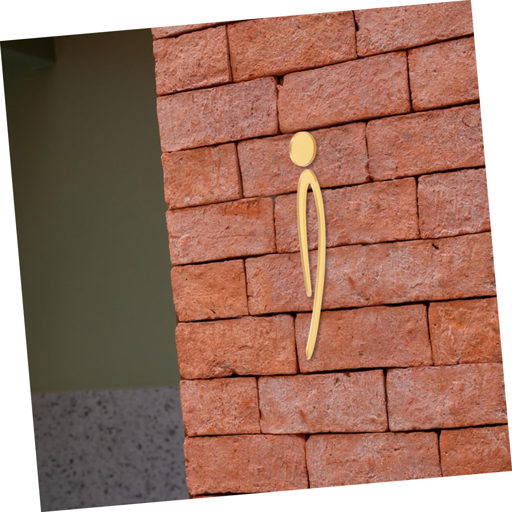Doitool cartello bagno acrilico oro 2 pezzi 18 cm