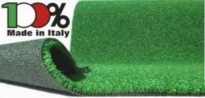 GrecoShop 2456 2x10 m tappeto erba sintetica 7 mm verde