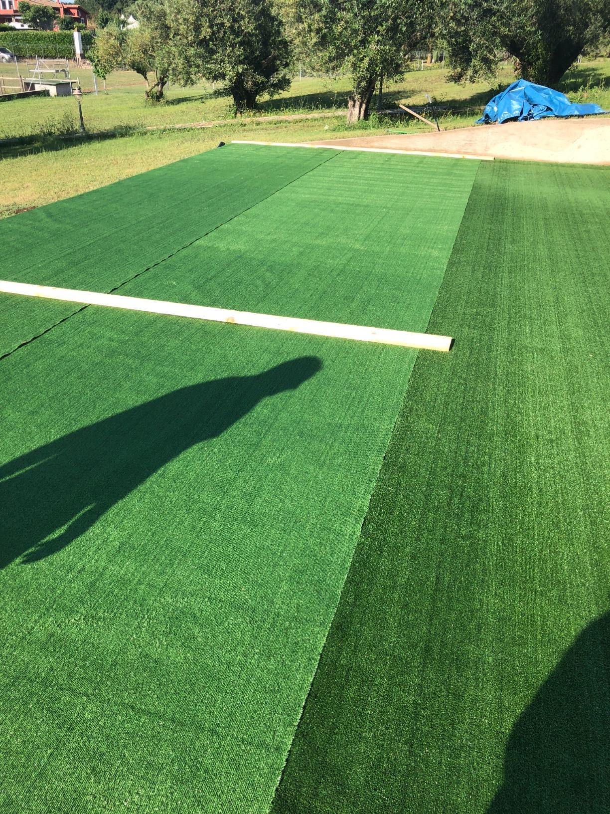 GrecoShop 2456 2x10 m tappeto erba sintetica 7 mm verde