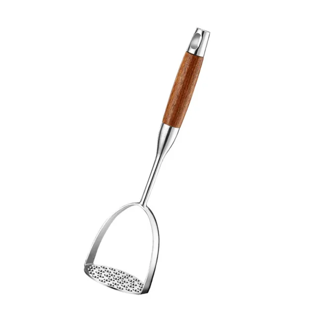 DOITOOL Schiacciapatate Manuale in Acciaio Inox con Manico in Legno
