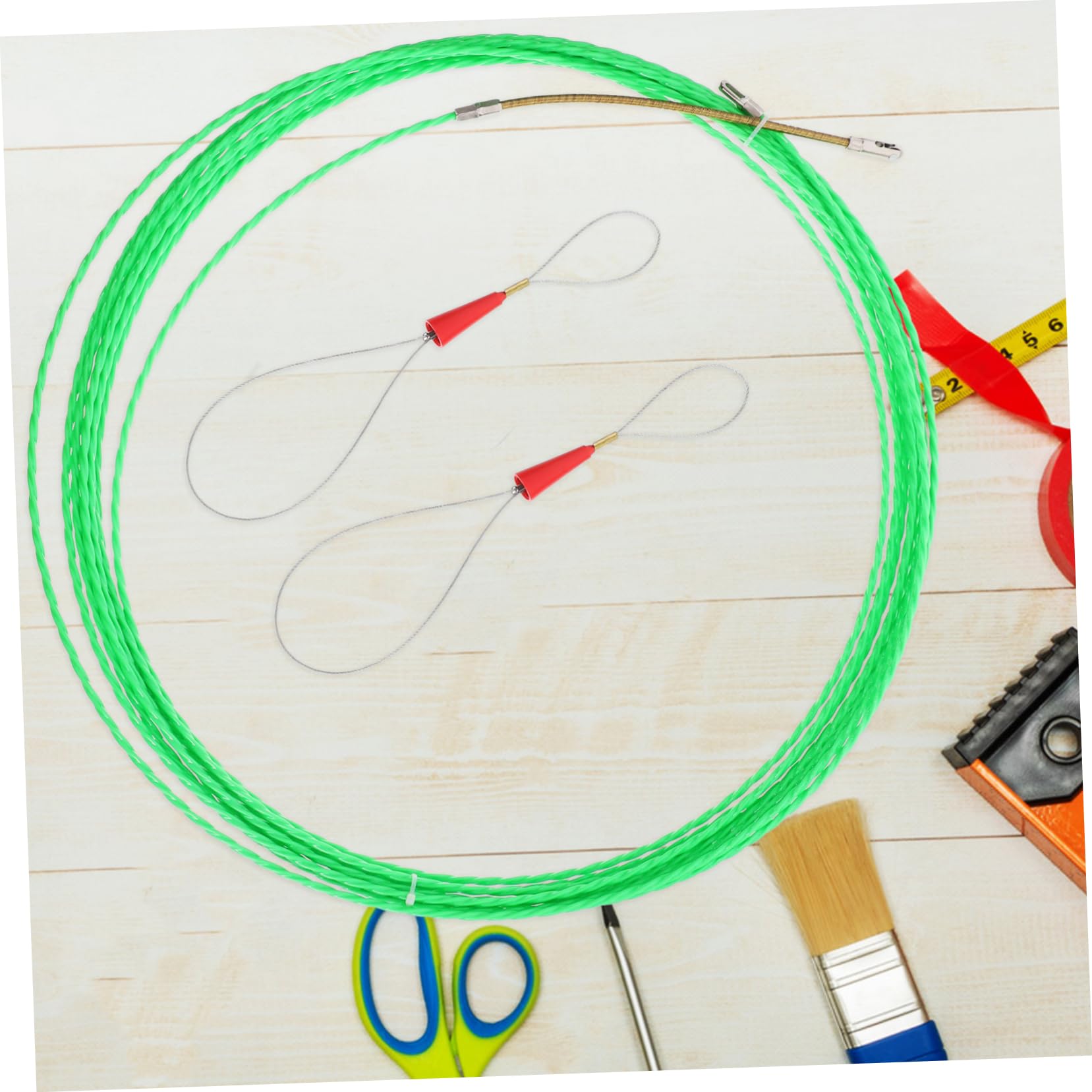 DOITOOL Sonda Passacavi Acciaio Plastica 10 m Verde