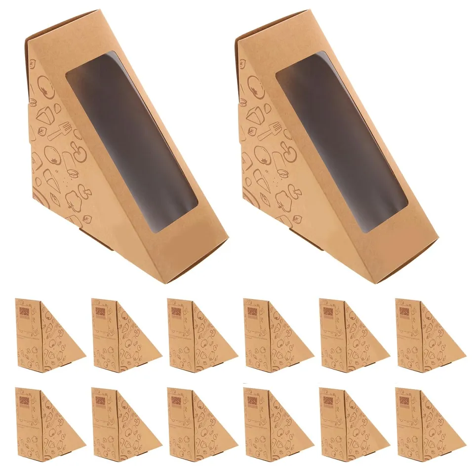 DOITOOL Scatole Sandwich con Finestra 100 Pezzi 12x12 cm