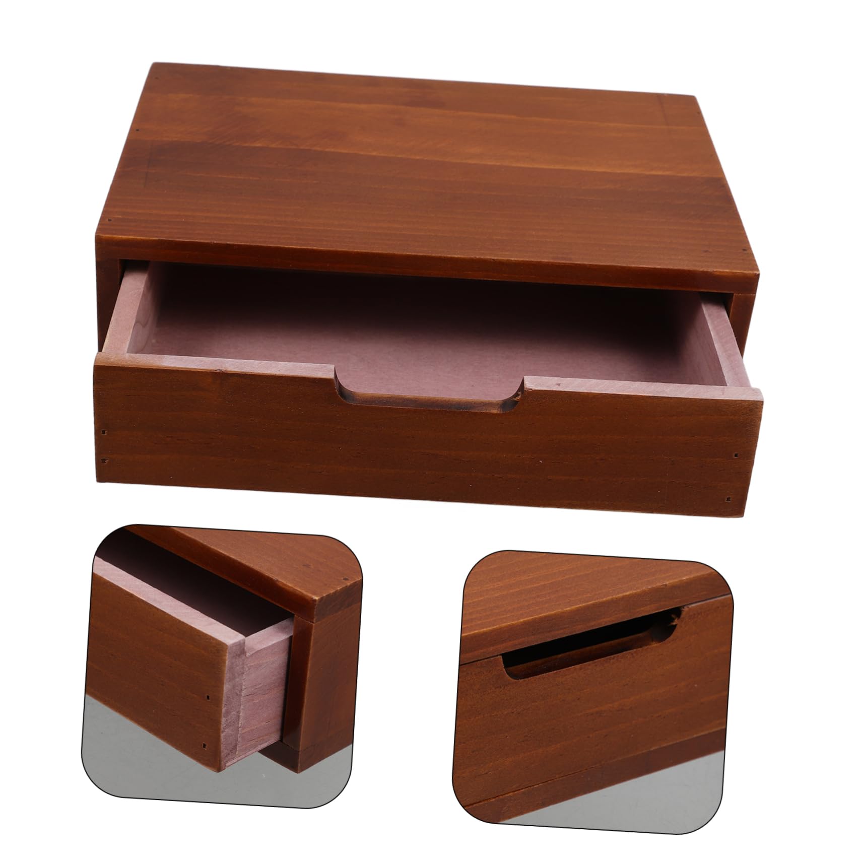 DOITOOL Cassettiera Legno Marrone da Scrivania per Ufficio