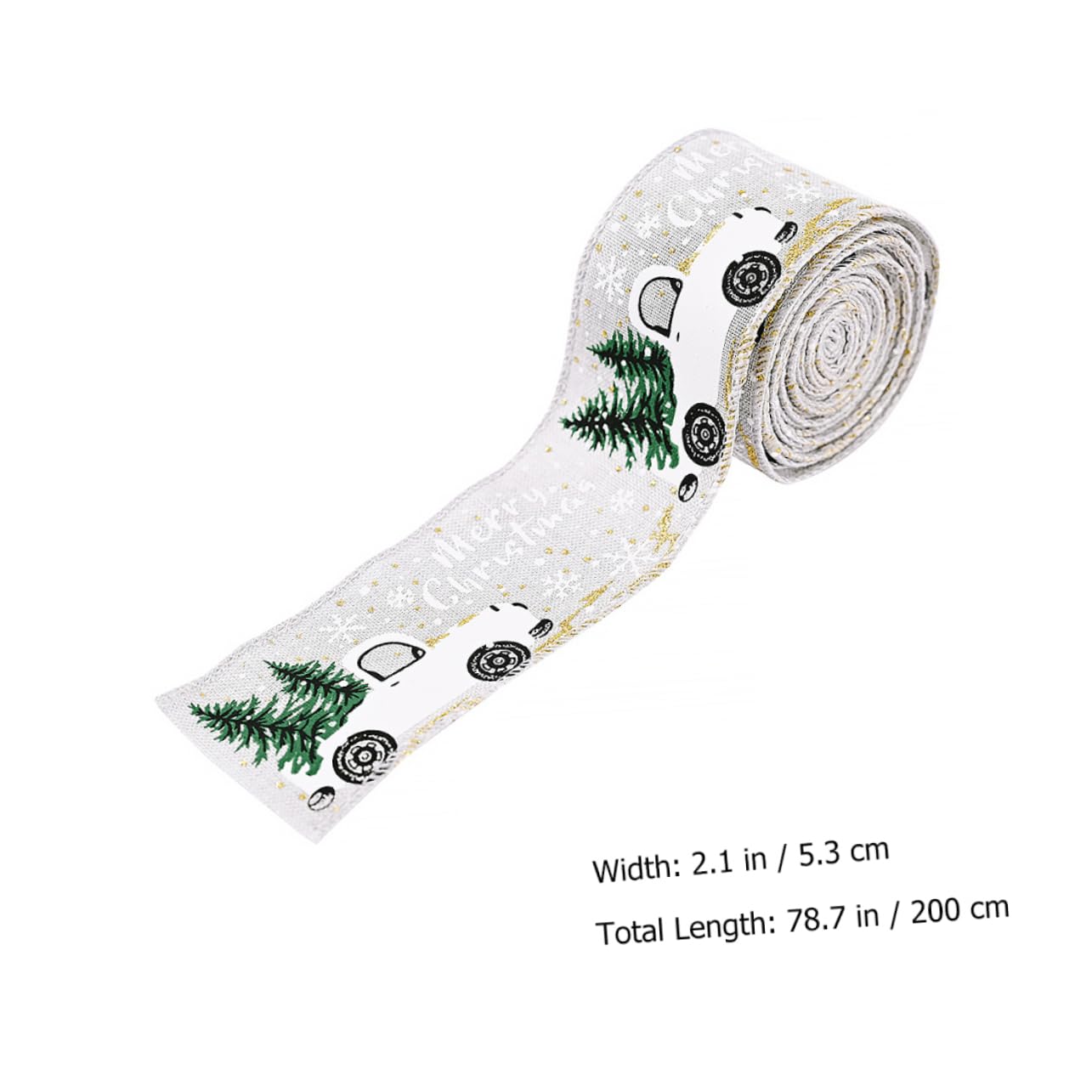 DOITOOL Nastro Raso Natalizio 3 Rotoli x 2 m Decorazione Albero