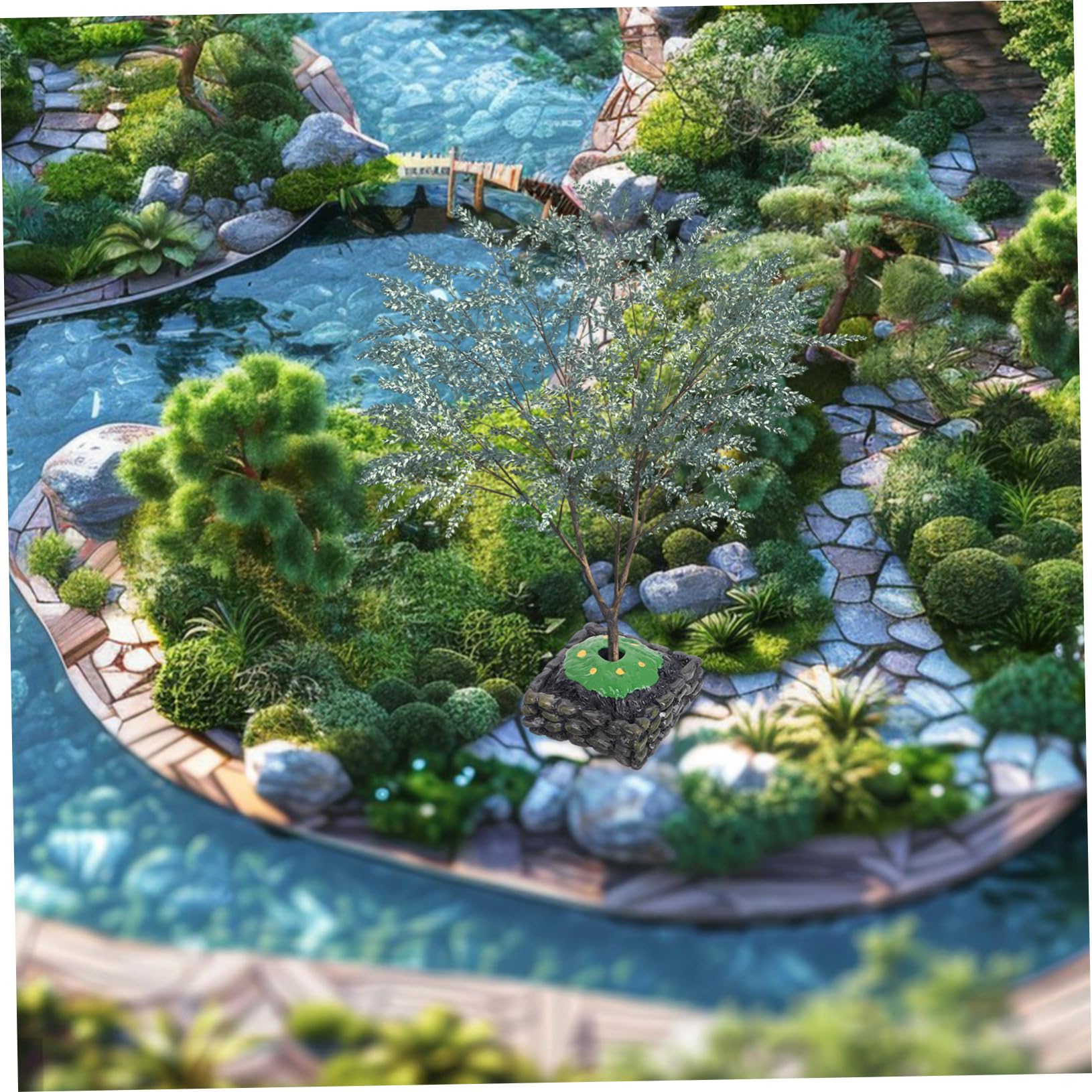 DOITOOL Basi Alberi Miniature Plastica 10 Pezzi 2,6 cm