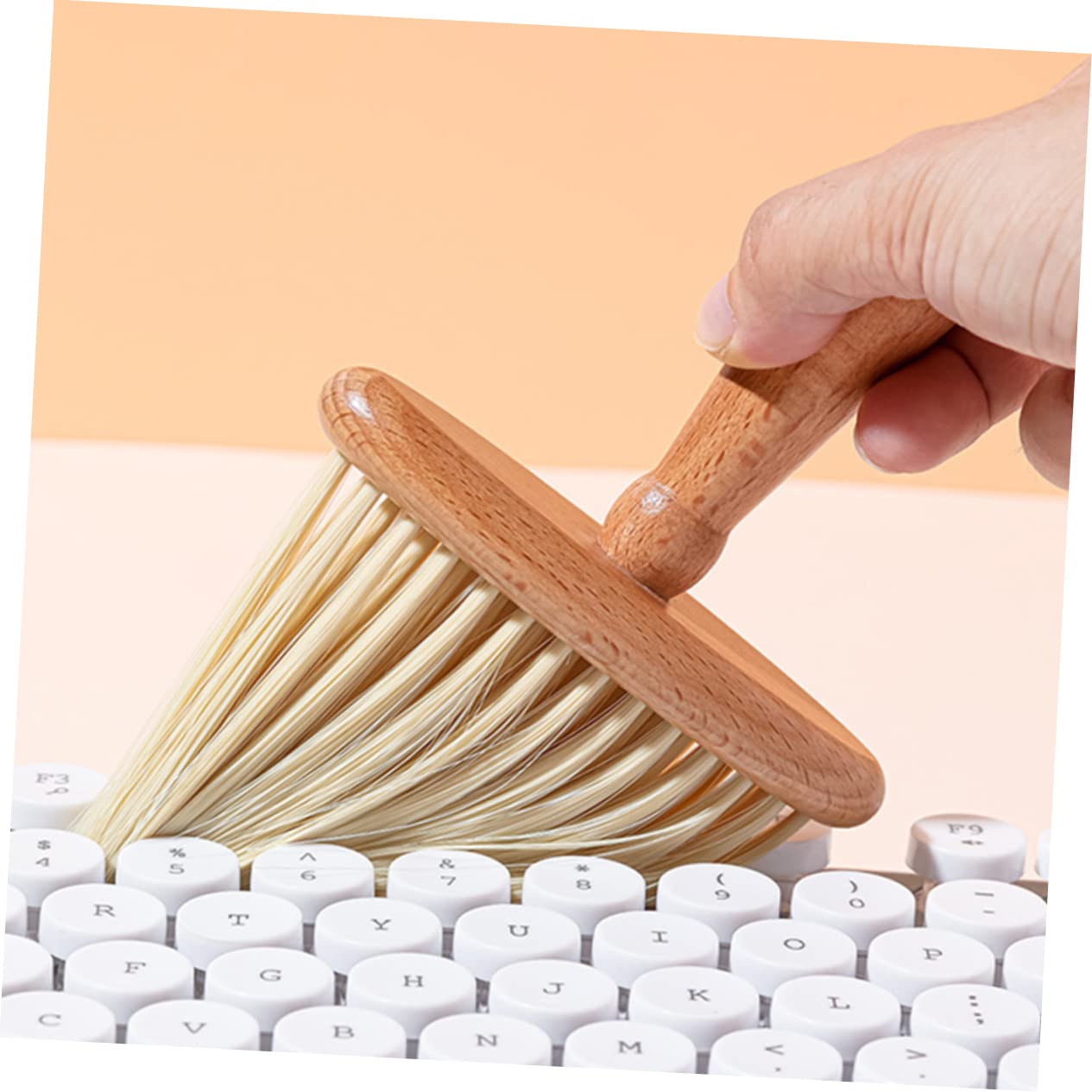 DOITOOL Spazzola pulizia tastiera nylon manico legno