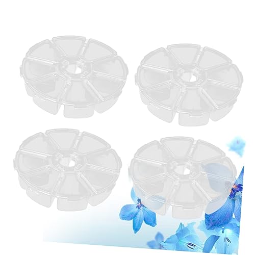 DOITOOL Scatola Gioielli Trasparente Plastica 8 Scomparti 4pz