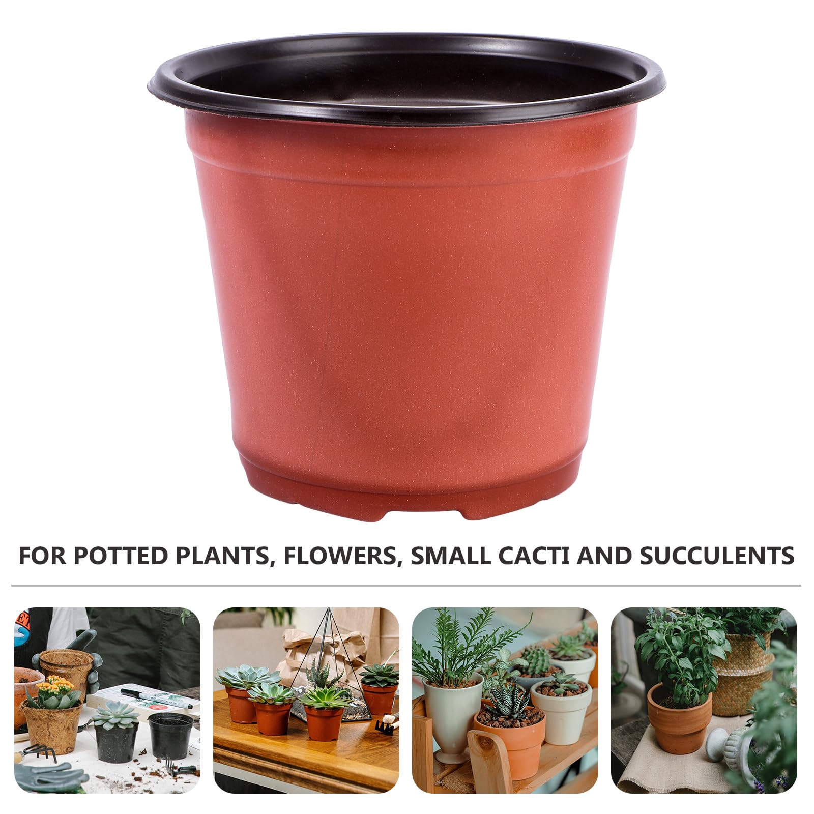 DOITOOL vasi per piante in plastica 15 cm 30 pezzi neri