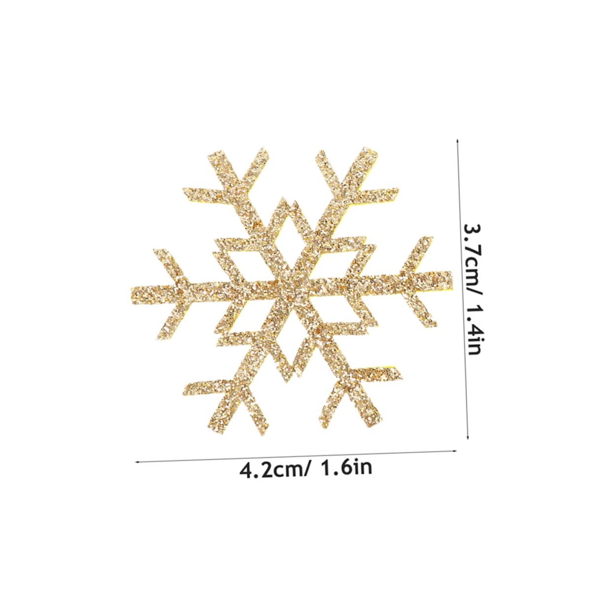 DOITOOL Toppe Fiocco Neve Oro Tessuto Ricamato 20 Pezzi