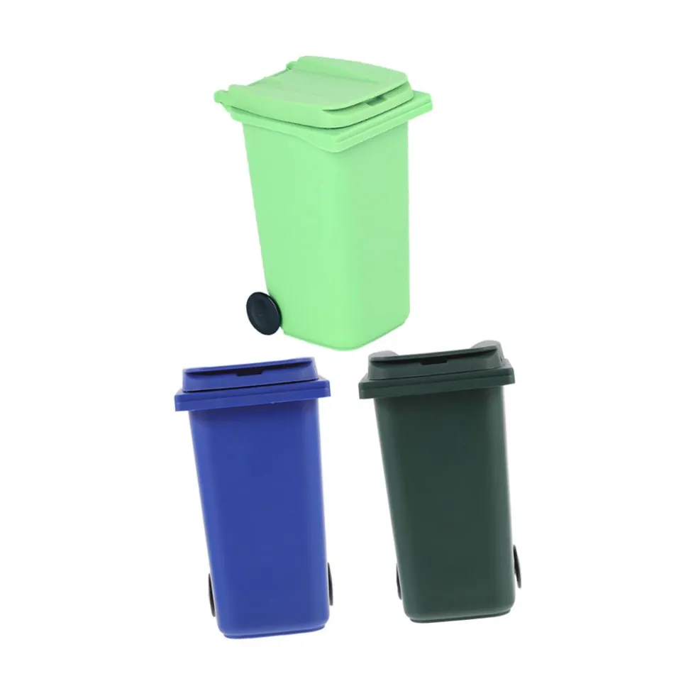 DOITOOL Mini Cestino Portapenne Scrivania 3 Pezzi Plastica