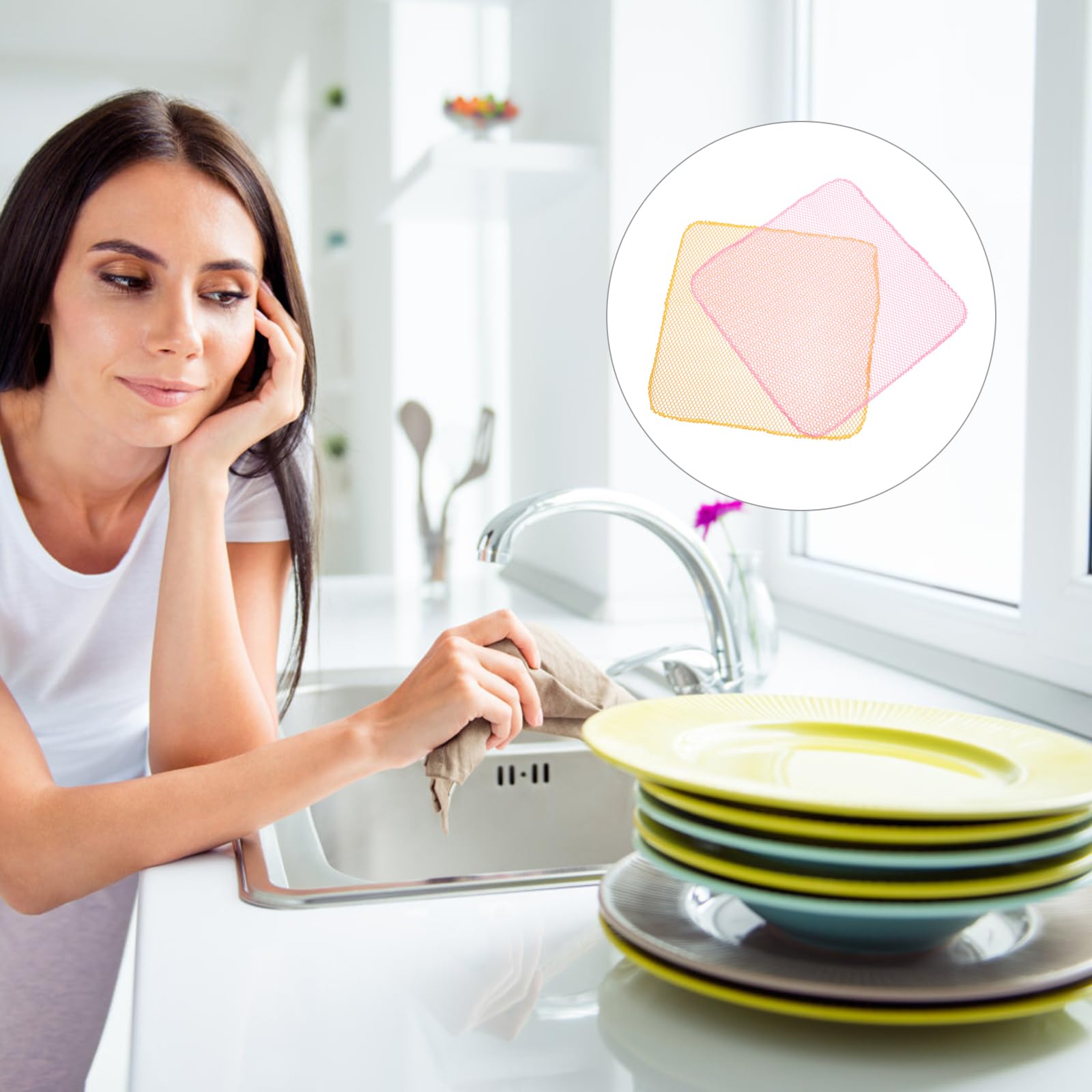 Doitool Strofinacci Cucina Microfibra 4 Pezzi Rete Assorbenti