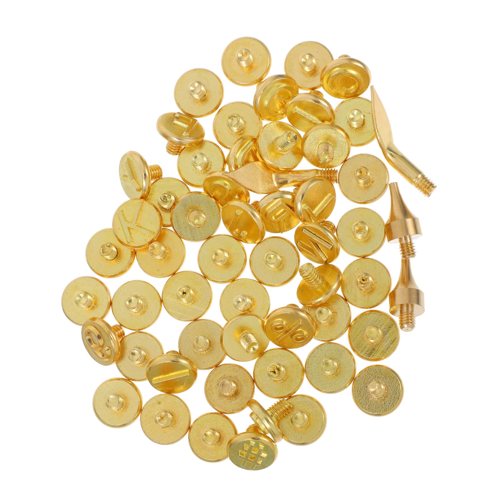 DOITOOL Set Punte Pirografia 56 Pezzi Lettere Numeri Ottone