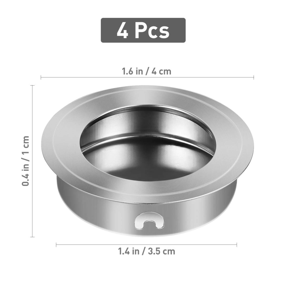 DOITOOL Maniglia a Incasso Rotonda 35mm in Acciaio Inox Porta Scorrevole
