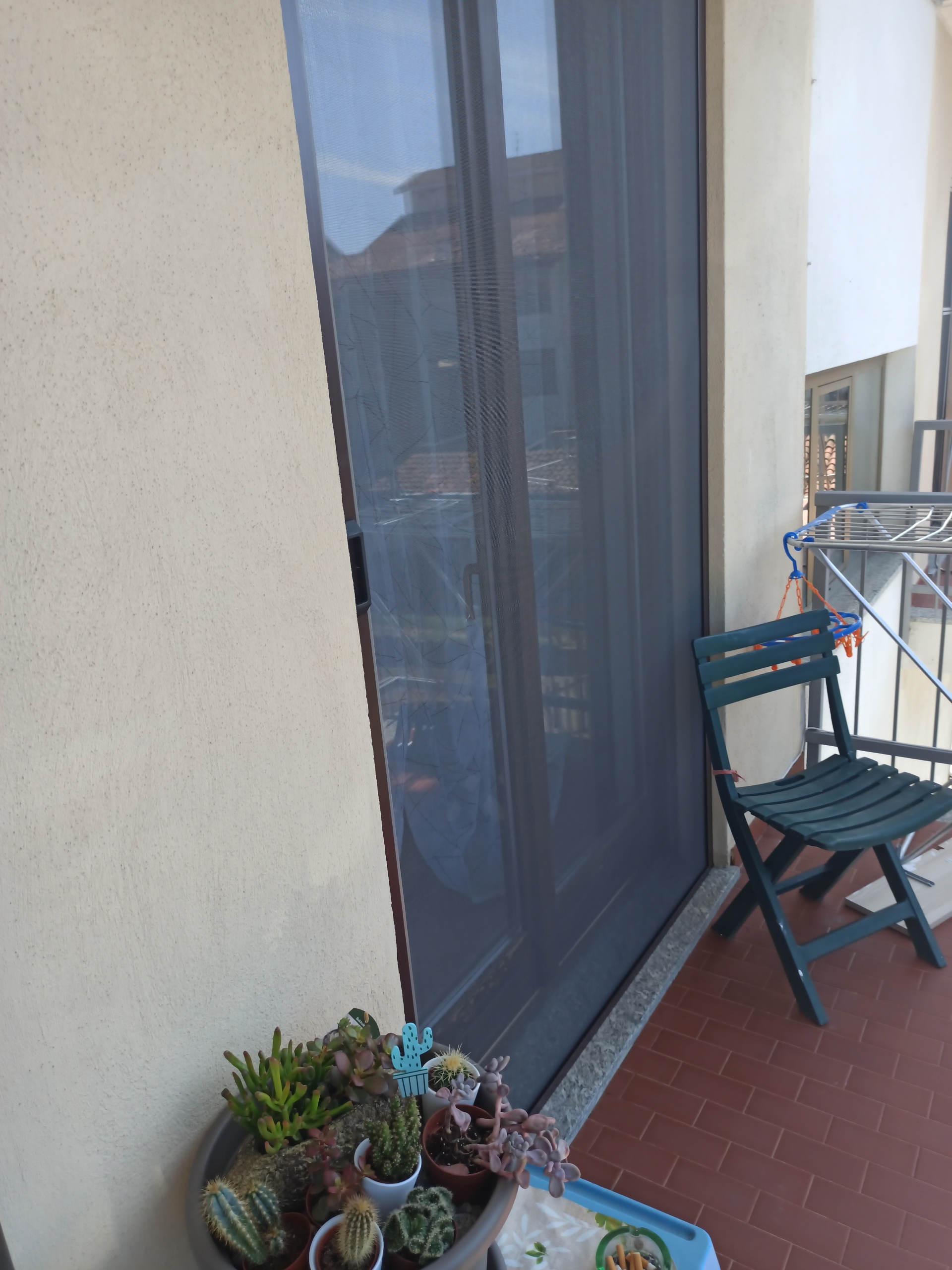 GrecoShop zanzariera a rullo 150x250 porta marrone alluminio