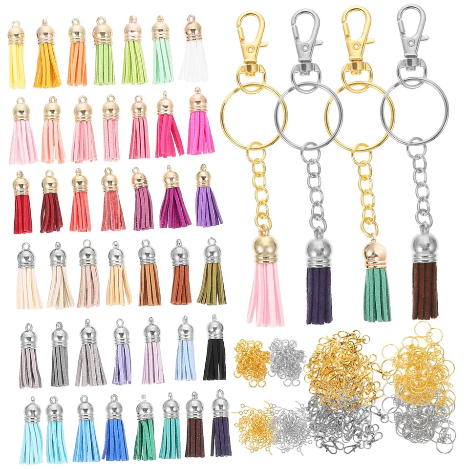 DOITOOL Kit Portachiavi Nappa Pelle Assortiti con Moschettone