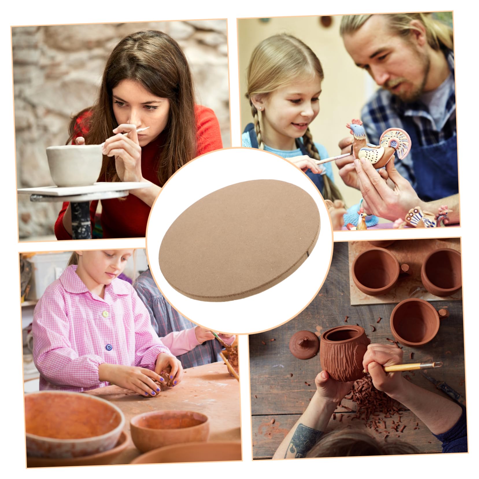 DOITOOL Base Tornio Ceramica Legno Tavola Rotonda