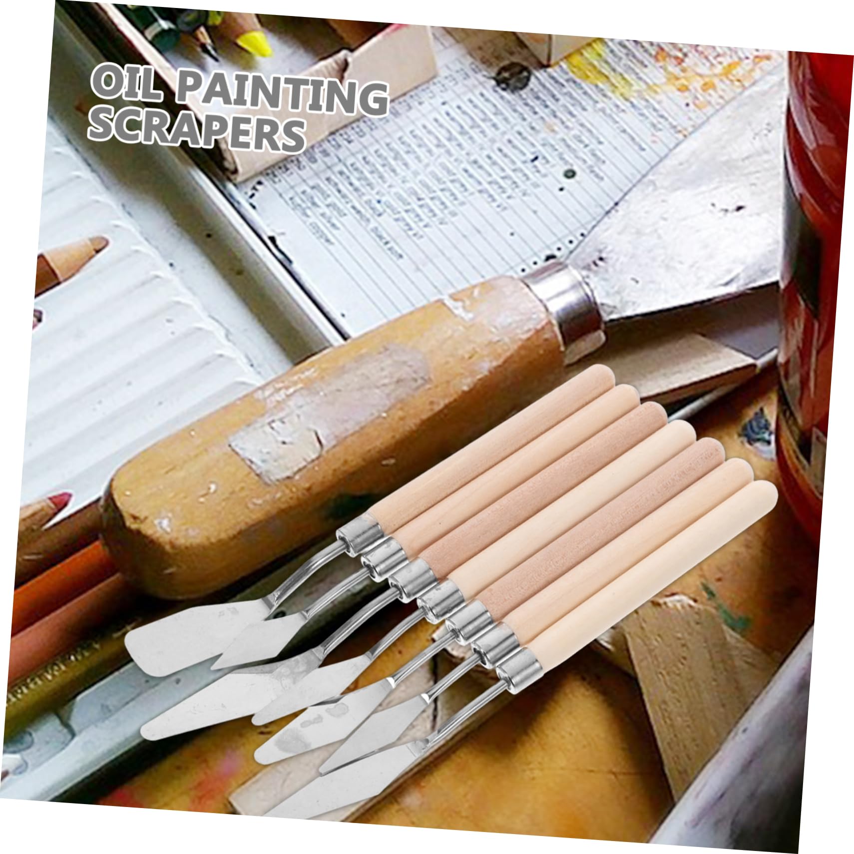 DOITOOL spatole acciaio pittura olio 7 pezzi