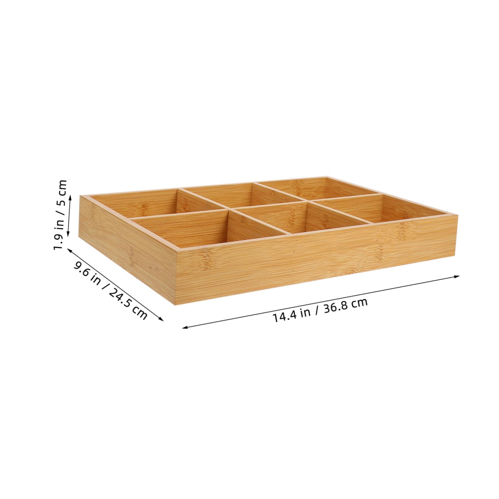 DOITOOL Vassoio Bambù 6 Scomparti 36,8x24,5 cm Organizer