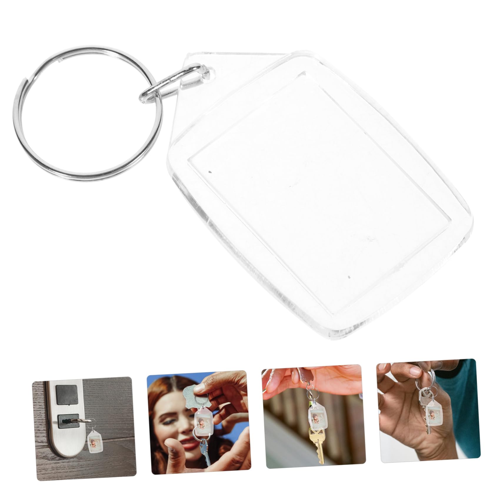 DOITOOL portachiavi foto ABS 10 pezzi personalizzabile trasparente