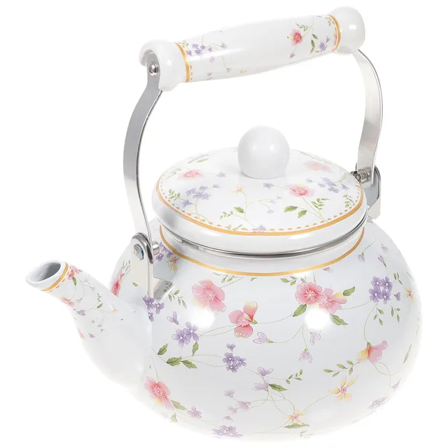 DOITOOL Bollitore Smaltato Vintage Floreale 2,5 L Induzione