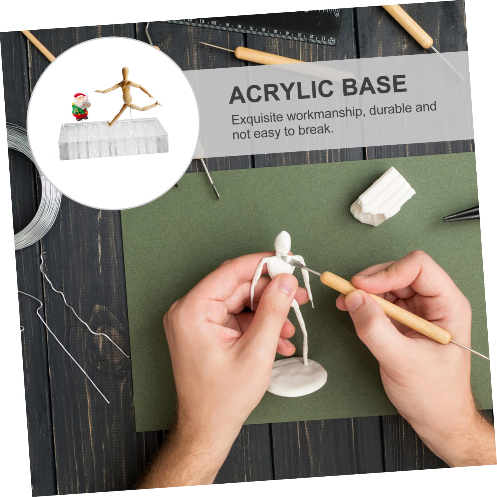 DOITOOL Base Acrilica Espositore Figure 10x10 cm Trasparente