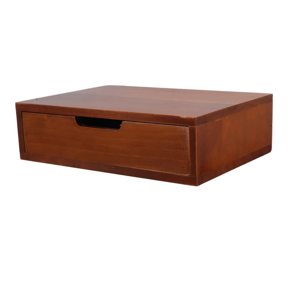 DOITOOL Cassettiera Legno Marrone da Scrivania per Ufficio