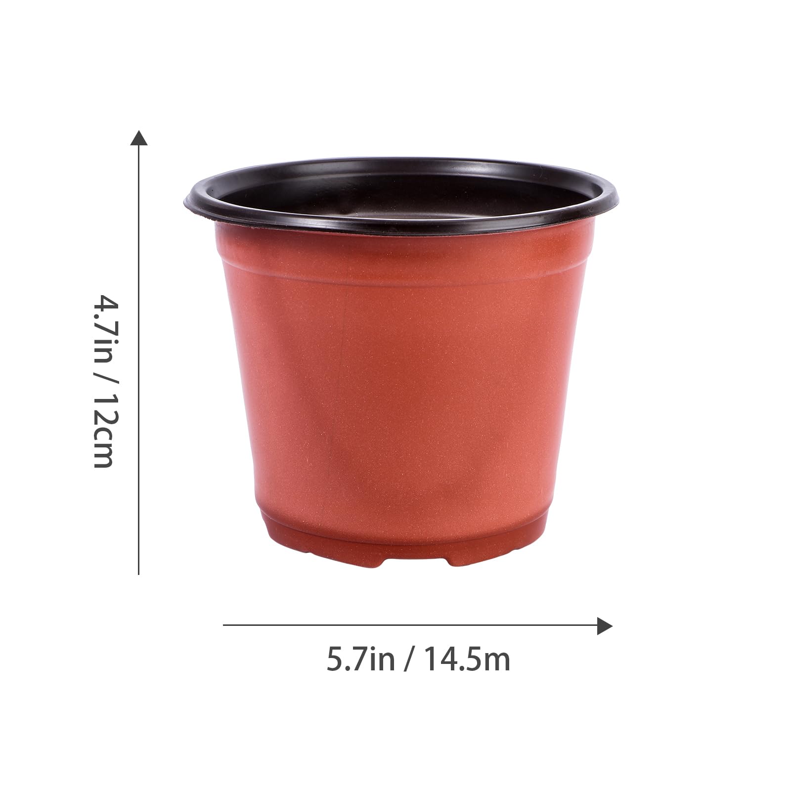 DOITOOL vasi per piante in plastica 15 cm 30 pezzi neri